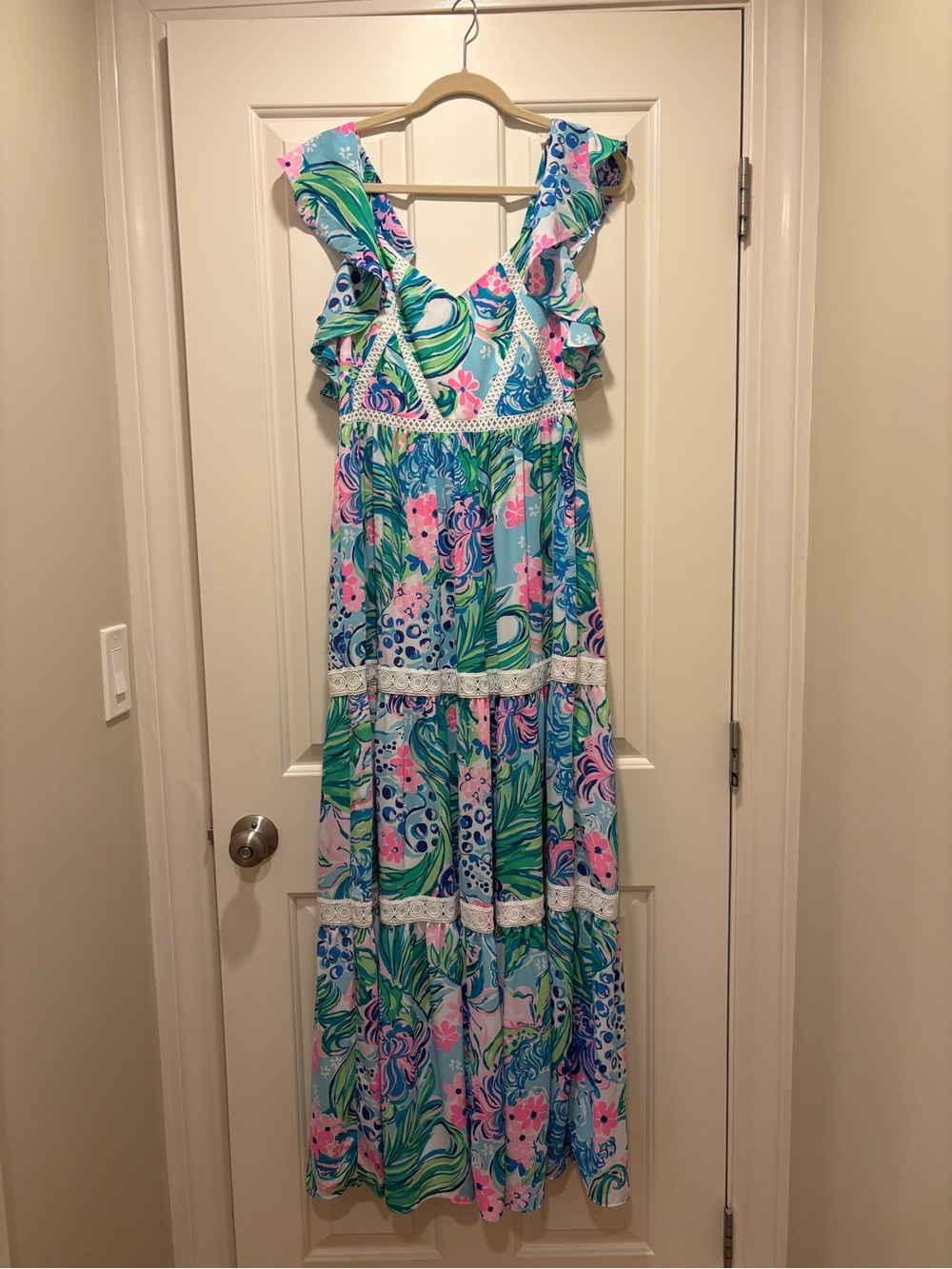 Lilly Pulitzer Ivie Maxi Dress Kitten Around